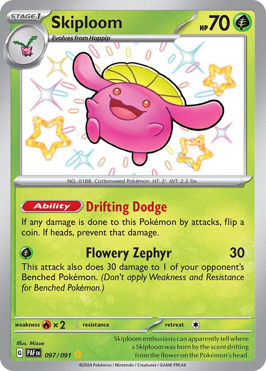 097/091 - Skiploom Baby Shiny - Paldean Fates - Pokemon TCG