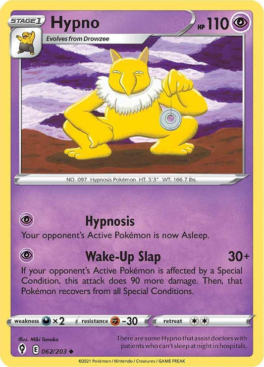 062/203 - Hypno Reverse Holo - Evolving Skies - Pokemon TCG