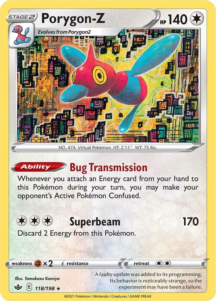 118/198 - Porygon Z Reverse Holo - Chilling Reign - Pokemon TCG