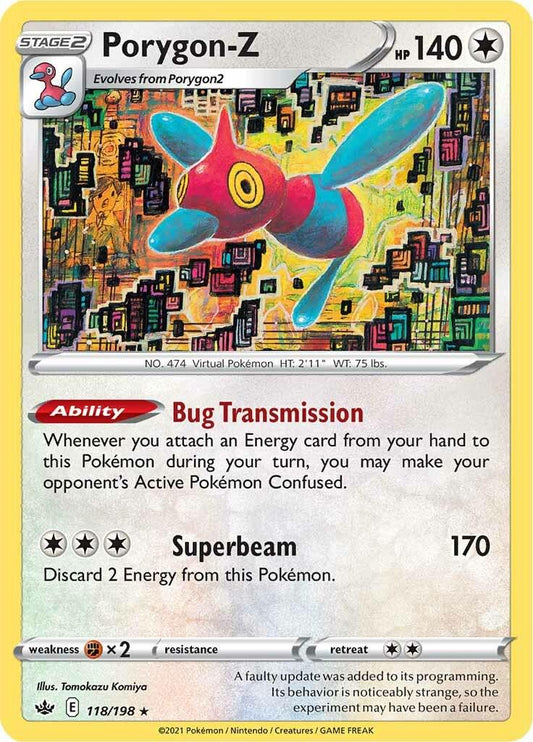 118/198 - Porygon Z Reverse Holo - Chilling Reign - Pokemon TCG