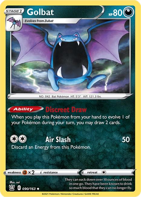 090/163 - Golbat Reverse Holo - Battle Styles - Pokemon TCG