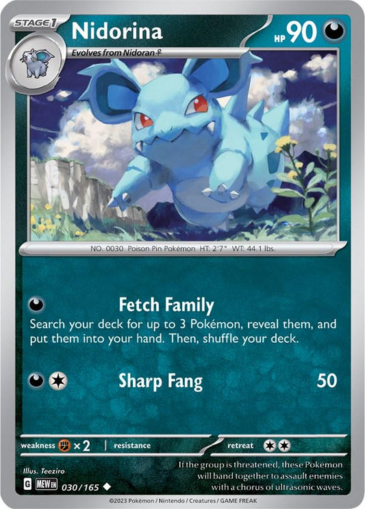 030/165 - Nidorina Reverse Holo - 151 - Pokemon TCG