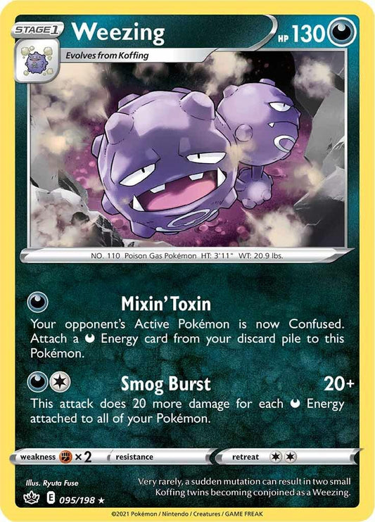 095/198 - Weezing Reverse Holo - Chilling Reign - Pokemon TCG