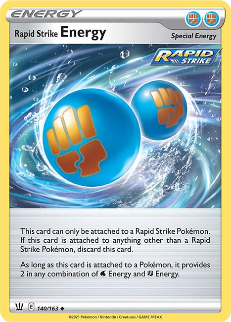 140/163 - Rapid Strike Energy Reverse Holo - Battle Styles - Pokemon TCG