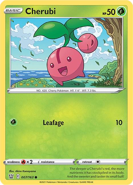 007/163 - Cherubi Reverse Holo - Battle Styles - Pokemon TCG