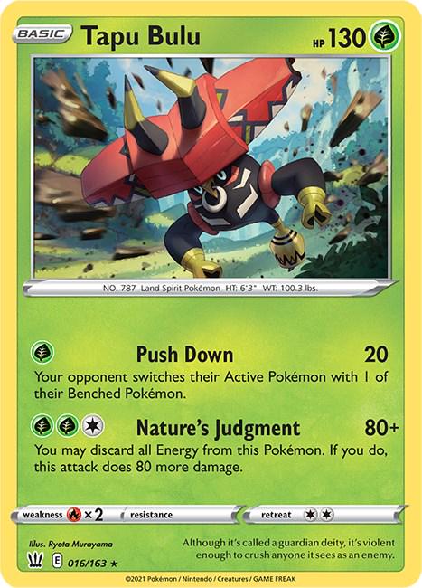 016/163 - Tapu Bulu Reverse Holo - Battle Styles - Pokemon TCG