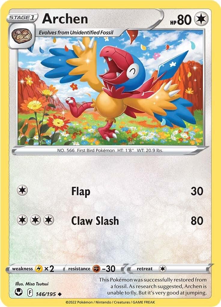 146/195 - Archen Reverse Holo - Silver Tempest - Pokemon TCG