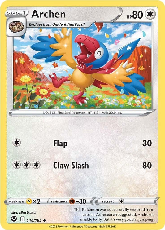 146/195 - Archen Reverse Holo - Silver Tempest - Pokemon TCG