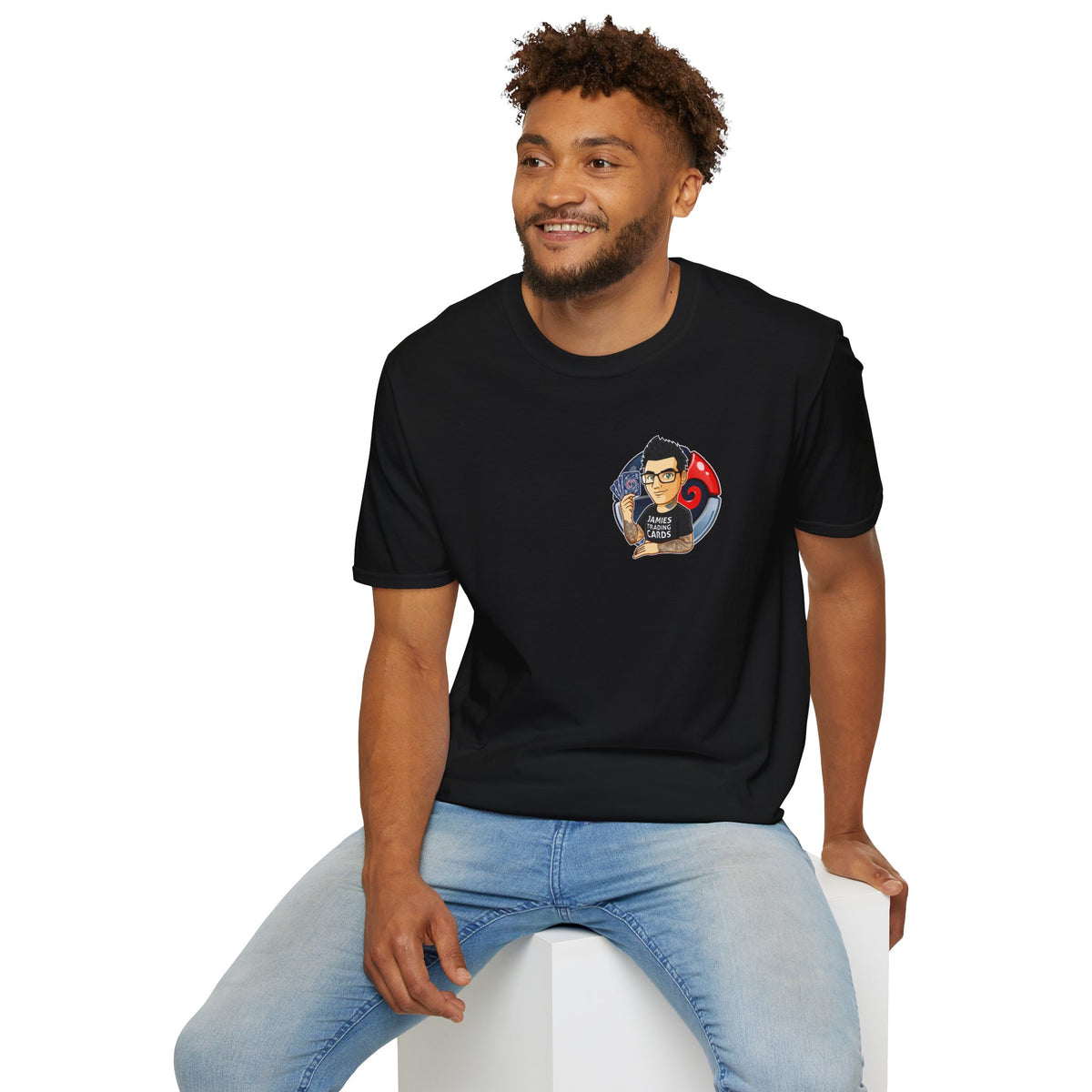 Jamie’s Trading Cards Official Pocket Logo Adults Unisex Tee - Jamie's Trading Cards