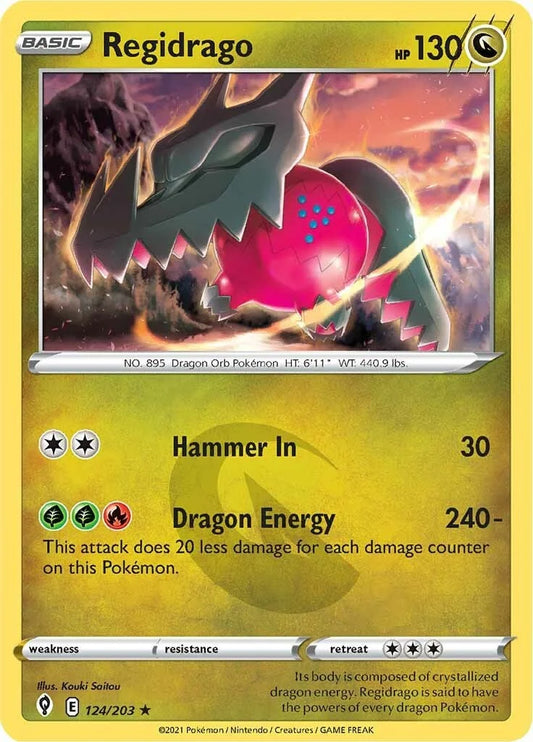 124/203 - Regidrago Holo SWSH07 - Evolving Skies - Pokemon TCG