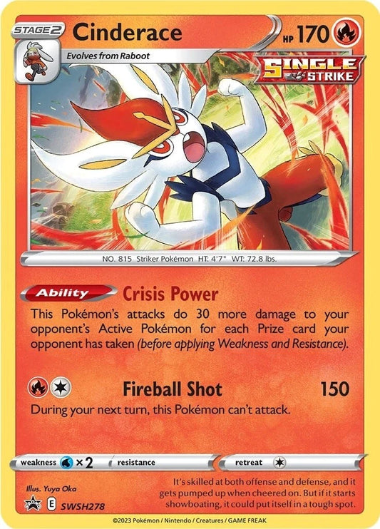 SWSH278 - Cinderace - Pokemon TCG Black Star Promo