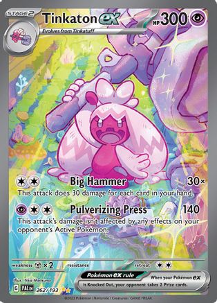 262/193 - Tinkaton Ex - Paldea Evolved - Pokemon TCG
