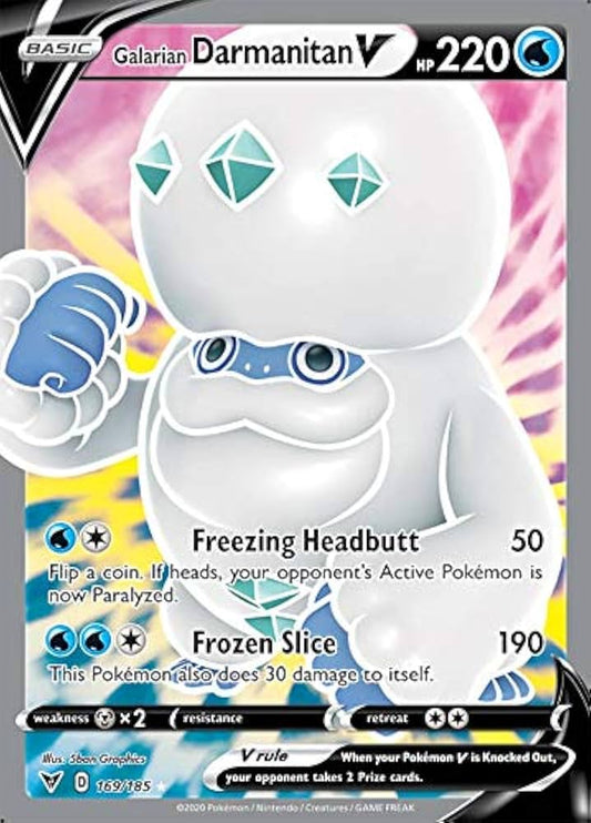 169/185 - Galarian Darmanitan V - Vivid Voltage - Pokemon TCG