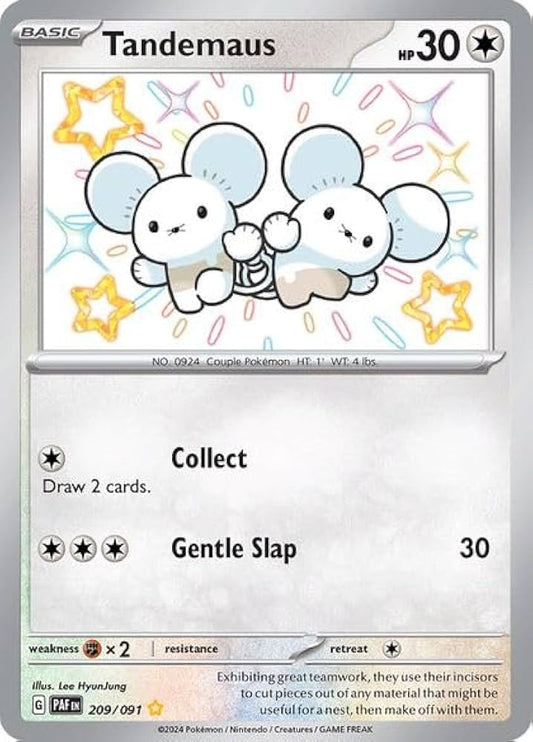 209/091 - Tandemaus Baby Shiny - Paldean Fates - Pokemon TCG