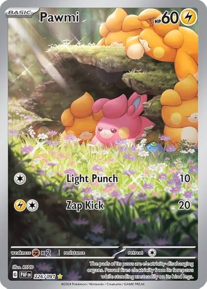 226/091 - Pawmi Illustration Rare - Paldean Fates - Pokemon TCG
