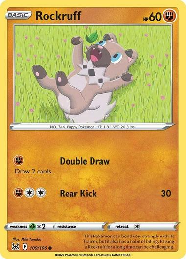 109/196 - Rockruff Reverse Holo - Lost Origin - Pokemon TCG