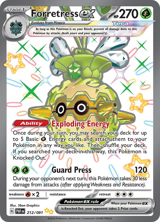 212/091 - Forretress Ex - Paldean Fates - Pokemon TCG
