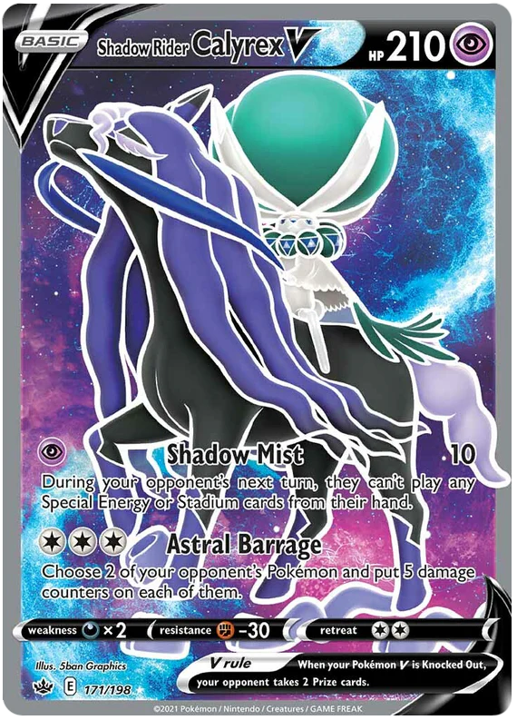 171/198 - Shadow Rider Calyrex V - Chilling Reign - Pokemon TCG