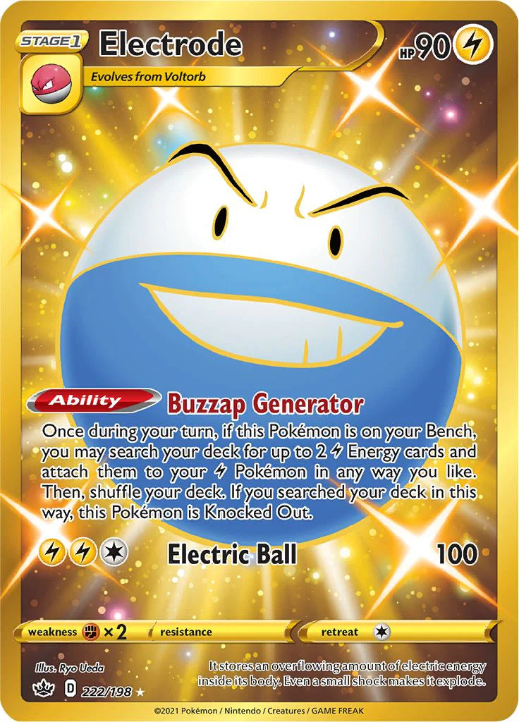 222/198 - Electrode Gold - Chilling Reign - Pokemon TCG
