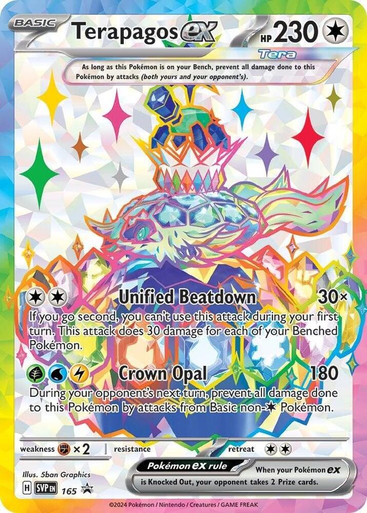 Terapagos EX 165 Black Star Promo - Scarlet & Violet - Pokemon TCG
