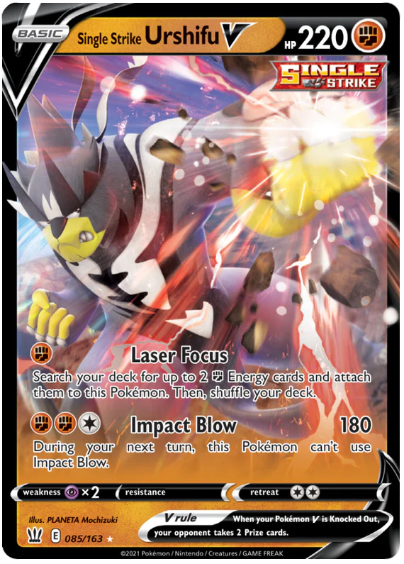 085/163 - Single Strike Urshifu V - Battle Styles - Pokemon TCG