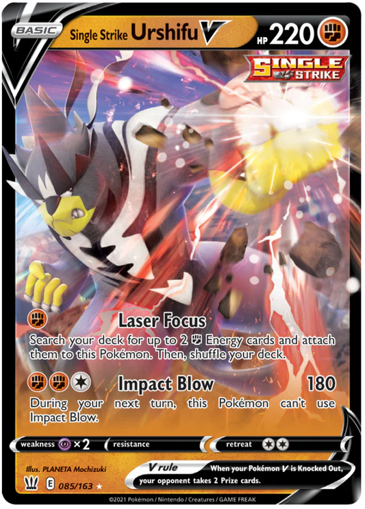085/163 - Single Strike Urshifu V - Battle Styles - Pokemon TCG