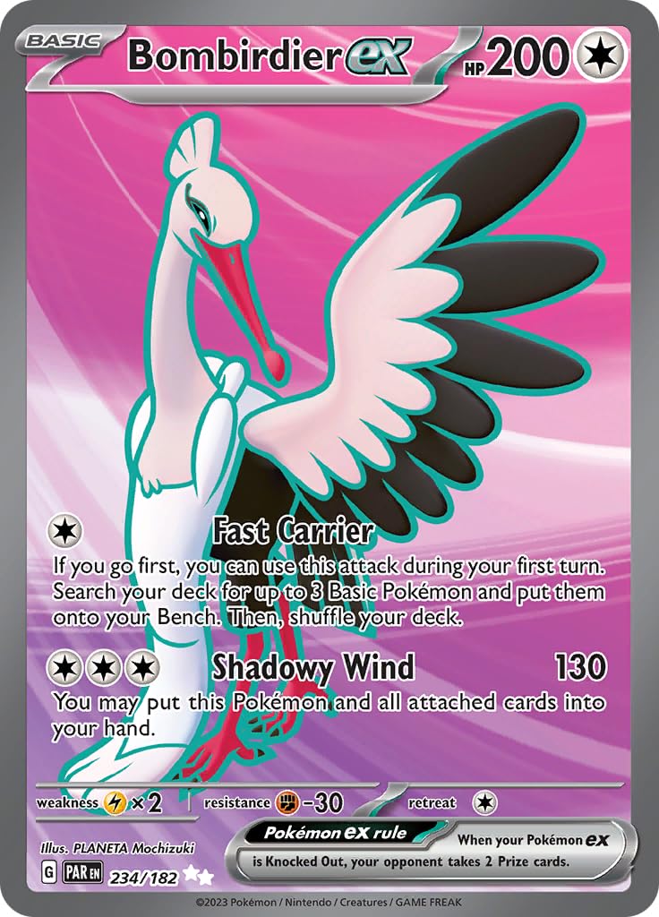 234/182 - Bombirdier EX - Paradox Rift - Pokemon TCG