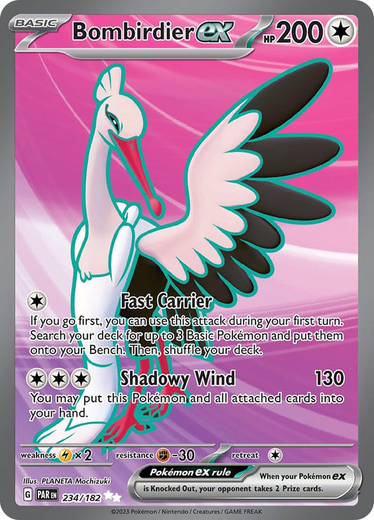 234/182 - Bombirdier EX - Paradox Rift - Pokemon TCG