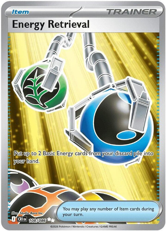 108/086 - Energy Retrieval - Chaos Rising - Pokemon TCG