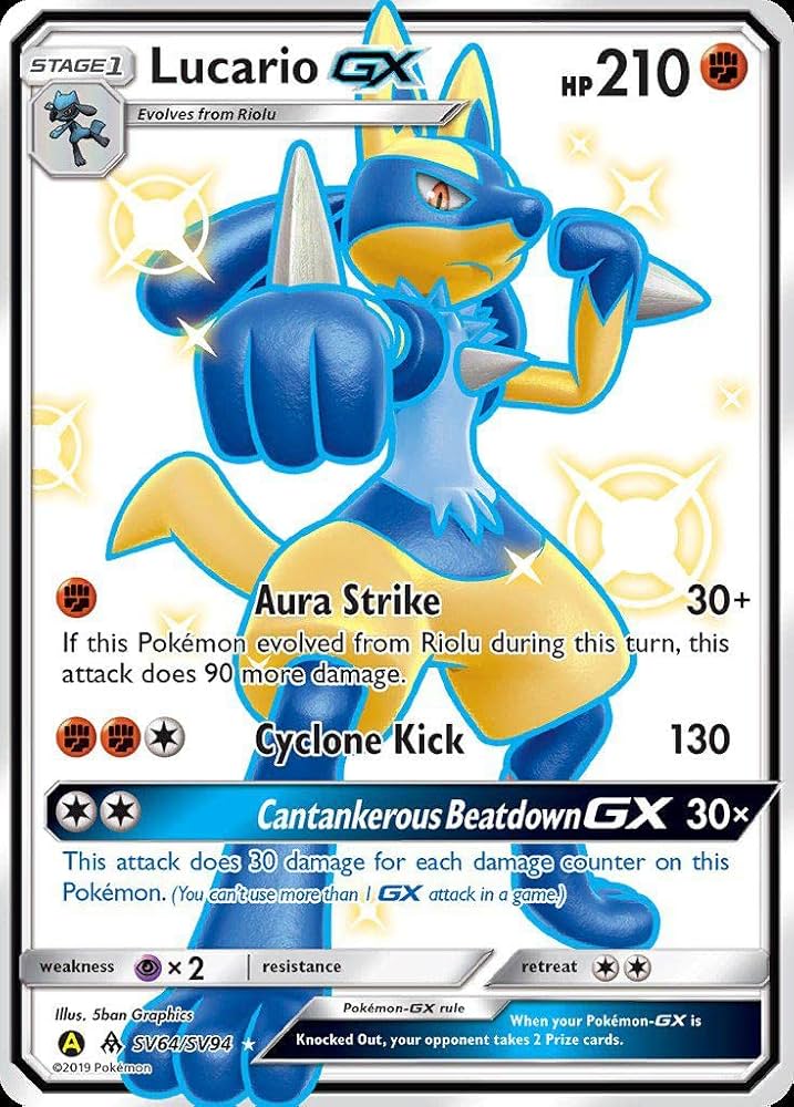SV64/SV94 - Lucario GX - Hidden Fates - Pokemon TCG