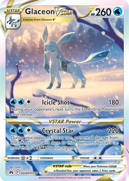 GG40/GG70 - Glaceon Vstar - Crown Zenith - Pokemon TCG Galarian Gallery