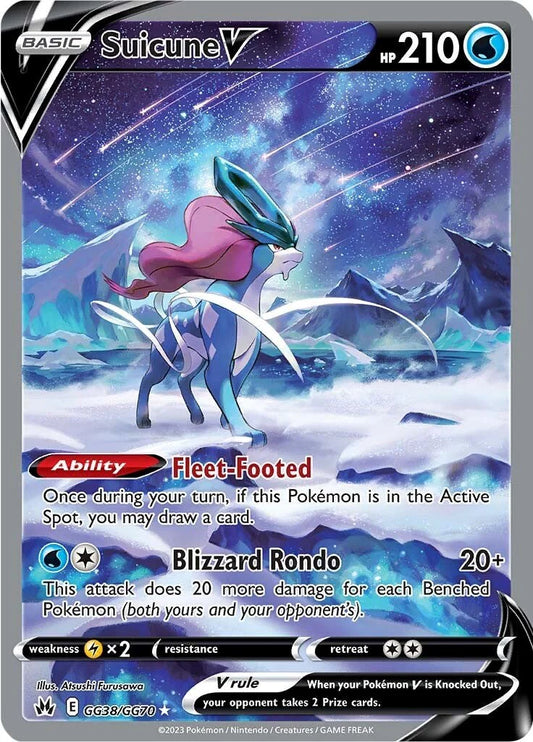GG38/GG70 - Suicune V - Crown Zenith - Pokemon TCG Galarian Gallery