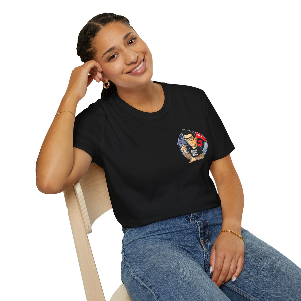 Jamie’s Trading Cards Official Pocket Logo Adults Unisex Tee - Jamie's Trading Cards