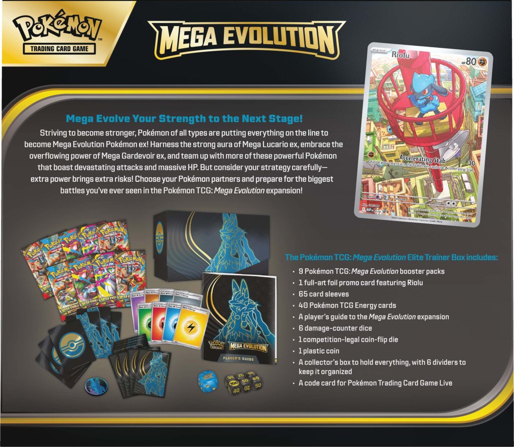 [Pre-Order Coming Soon] Mega Evolution Elite Trainer Box Mega Lucario Ex - Pokemon TCG