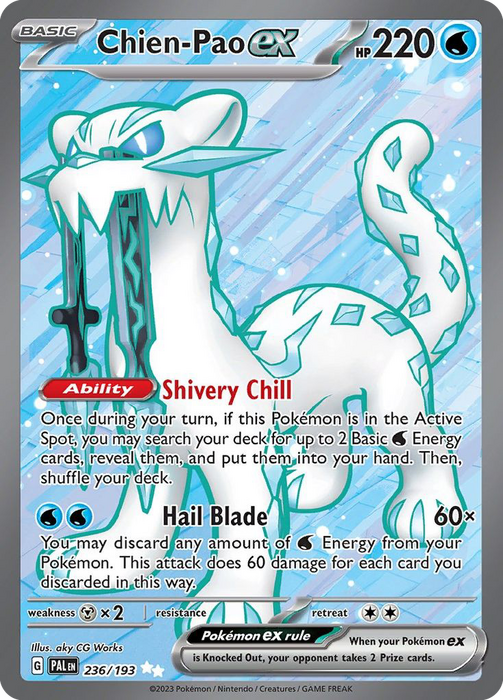 236/193 - Chien-Pao Ex - Paldea Evolved - Pokemon TCG