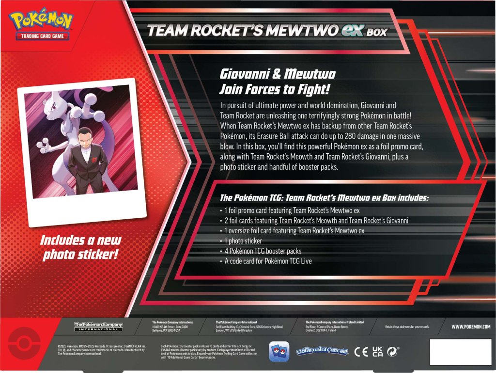 Team Rocket's Mewtwo EX Box - Pokemon TCG
