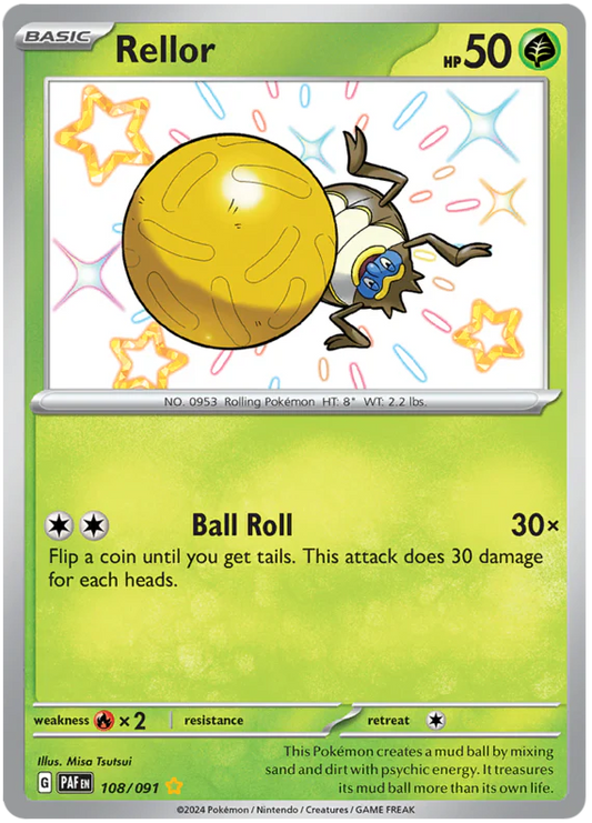 108/091 - Rellor Baby Shiny - Paldean Fates - Pokemon TCG