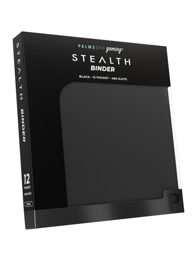 Palms Off Gaming Black Stealth 12 Pocket 480 Slot Zip Binder