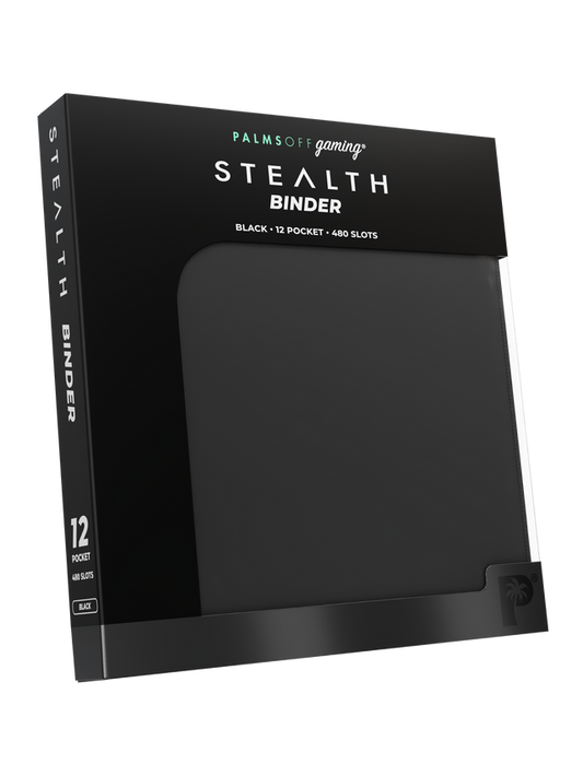Palms Off Gaming Black Stealth 12 Pocket 480 Slot Zip Binder
