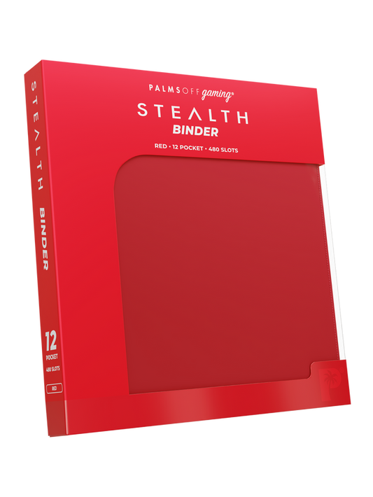 Palms Off Gaming Red Stealth 12 Pocket 480 Slot Zip Binder