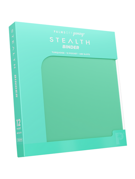 Palms Off Gaming Turquoise Stealth 12 Pocket 480 Slot Zip Binder