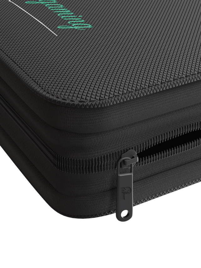 Palms Off Gaming Collector's Series Top Loader 4 Pocket 128 Slot Zip Binders Black - Clear