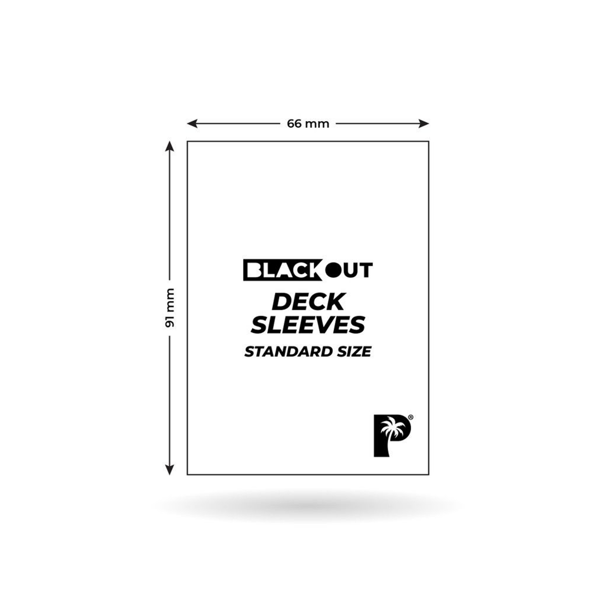 Palms Off Gaming Blackout Deck Sleeves Standard Size Black - 100 Pack