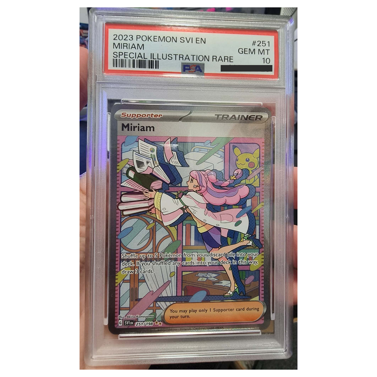251/198 - PSA 10 Miriam - Scarlet & Violet - Pokemon TCG