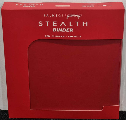 Palms Off Gaming Red Stealth 12 Pocket 480 Slot Zip Binder