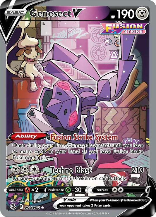 255/264 - Genesect V Alt - Fusion Strike - Pokemon TCG