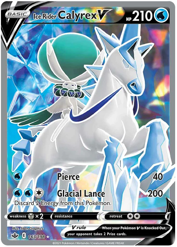 163/198 - Ice Rider Calyrex V - Chilling Reign - Pokemon TCG