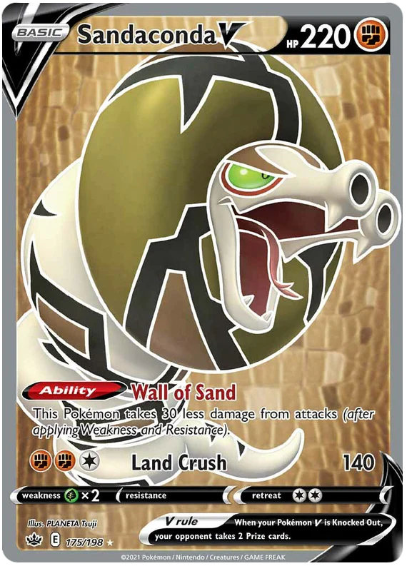 175/198 - Sandaconda V - Chilling Reign - Pokemon TCG