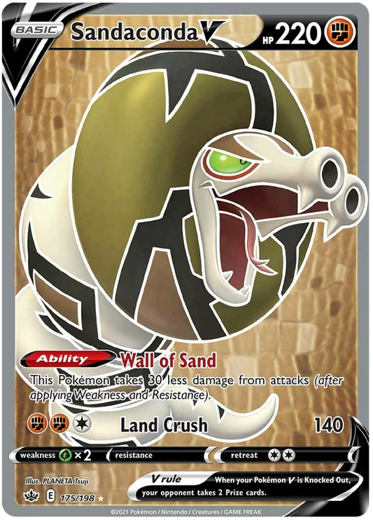 175/198 - Sandaconda V - Chilling Reign - Pokemon TCG