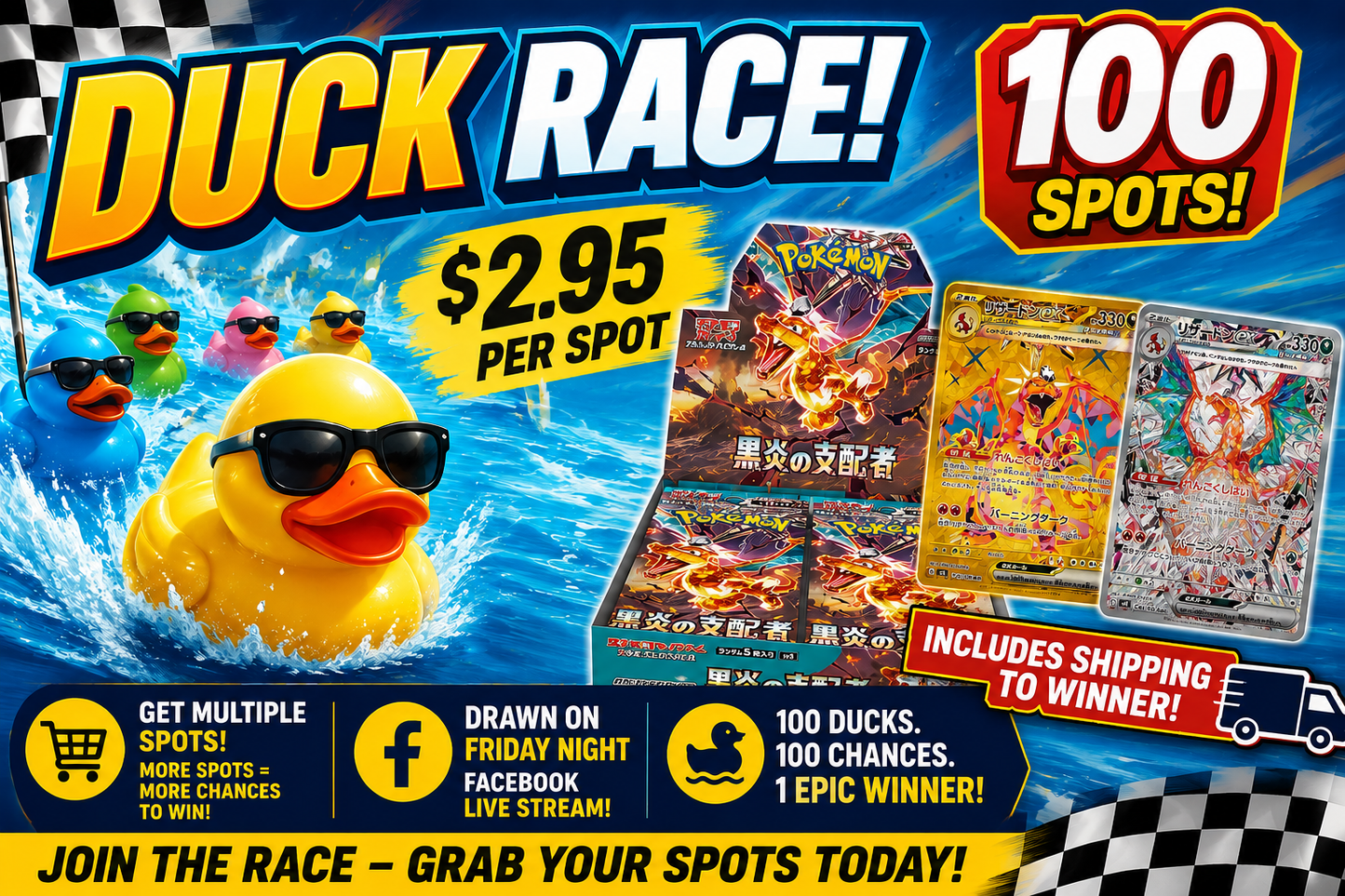 Ruler Of The Black Flame Booster Box Duck Race!